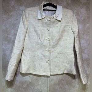 Algo of Switzerland 100% silk textured 2 piece suit, fits size 6/8-no size tag.